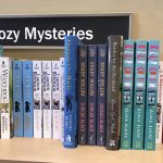Sign in bookstore saying "Cozy Mysteries"