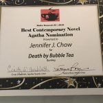 Agatha Award nominee certificate